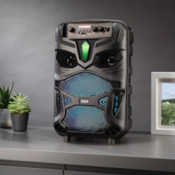 The Source Karaoke Speaker with Mic ver.2 Ηχείο με λειτουργία karaoke με μικρόφωνο και χειριστήριο σε μαύρο χρώμα 125991