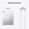 Apple iPad Pro 2025 σε ασημί χρώμα περιεχόμενα συσκευασίας