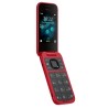 Nokia 2660 Flip Dual SIM με Ελληνικό Μενού σε κόκκινο χρώμα προεπισκόπηση ανοιχτού κινητού με ενεργή οθόνη πλαϊνά