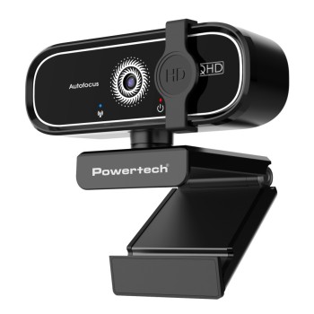 Powertech Web Camera 2K με Autofocus - Μαύρο πλάγια όψη