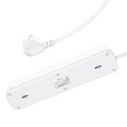 Hoco Πολύπριζο 4 Θέσεων με 2 USB-A, 3 USB-C, Διακόπτη και Καλώδιο 1.8m κάτω όψη