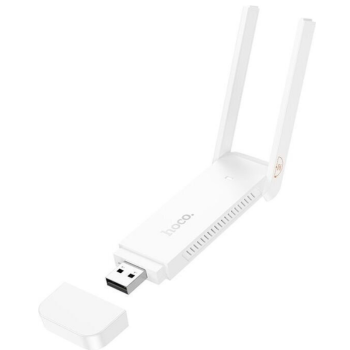 Hoco Ασύρματος USB Αντάπτορας Δικτύου 50Mbps σε λευκό χρώμα