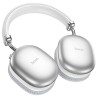 Hoco W35 MAX Ασύρματα / Ενσύρματα Over Ear Ακουστικά σε Ασημί χρώμα με έως 40 ώρες λειτουργίας και αναδιπλούμενες κάψες