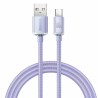 Baseus Crystal Shine Braided USB 2.0 Cable USB-C male - USB-A 100W (1.2m) - Μωβ