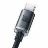 Baseus Crystal Shine Braided USB 2.0 Cable USB-C male - USB-A 100W μαύρο 2 μέτρα
