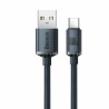 Baseus Crystal Shine Braided USB 2.0 Cable USB-C male - USB-A 100W μαύρο 2 μέτρα