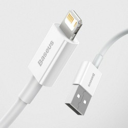 Baseus Superior Series Καλώδιο USB σε Lightning (2m) - Λευκό βύσματα usb 2.0 και lightning