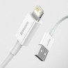 Baseus Superior Series Καλώδιο USB σε Lightning (2m) - Λευκό βύσματα usb 2.0 και lightning