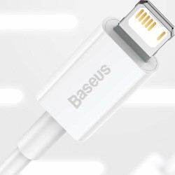 Baseus Superior Series Καλώδιο USB σε Lightning (2m) - Λευκό βύσμα lightning