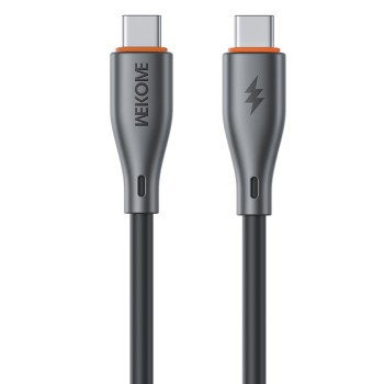 WK USB 2.0 Cable USB-C male - USB-C 65W 1m σε μαύρο χρώμα