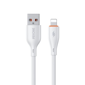 WK Wdc-67i USB-A to Lightning Cable 12W 1m σε λευκό χρώμα