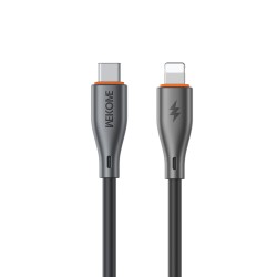 WK WDC-69 USB-C to Lightning Cable 27W 1m σε μαύρο χρώμα