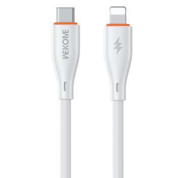 WK WDC-69 USB-C to Lightning Cable 27W 1m σε λευκό χρώμα