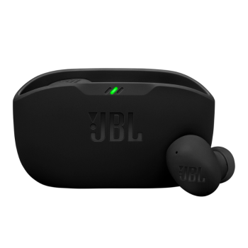 JBL Wave Buds 2 Bluetooth Ασύρματα Ear-Buds Ακουστικά με Θήκη Φόρτισης - Μαύρο ανοιχτή θήκη και ακουστικά