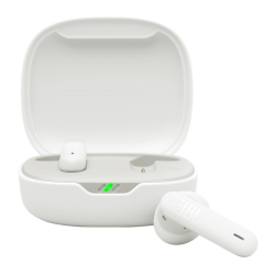 JBL Wave Flex 2 Bluetooth Ασύρματα Ear-Buds Ακουστικά με Θήκη Φόρτισης - Λευκό ανοιχτή θήκη και ακουστικά