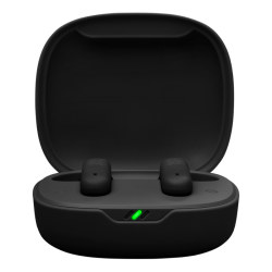 JBL Wave Flex 2 Bluetooth Ασύρματα Ear-Buds Ακουστικά με Θήκη Φόρτισης - Μαύρο ανοιχτή θήκη