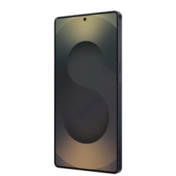 Samsung Galaxy S25 Ultra 5G σε jetblack χρώμα προεπισκόπηση μπροστινής πλευρικής όψης με ενεργή οθόνη