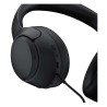 QCY H3 Ασύρματα/Ενσύρματα Over Ear Ακουστικά - Μαύρο ακουστικα πλαινη οψη σύνδεση με 3.5mm jack