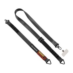 Dux Ducis Outdoor Cross Body Λουράκι για Κινητά - Μαύρο πολυλειτουργικό σχέδιο για χρήση στον ώμο και στον λαιμό
