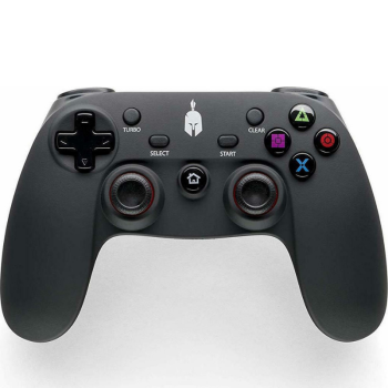 Spartan Gear Ksifos Ασύρματο Gamepad για PS3 / PC - Μαύρο μπροστά όψη