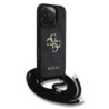 Guess - PU 4G Metal Logo Θήκη με Crossbody Strap για iPhone 16 Pro – Black