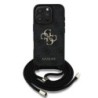 Guess - PU 4G Metal Logo Θήκη με Crossbody Strap για iPhone 16 Pro – Black