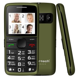 Powertech Sentry Eco V2 (PTM-42) Dual SIM - Χακί μπροστά πίσω και πλαϊνή όψη
