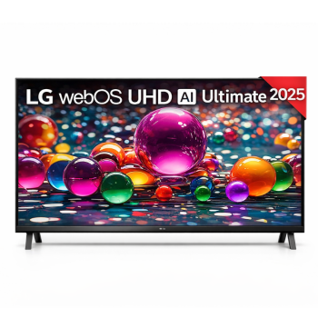 LG Smart TV 4K UHD 55 (LG55UA751C0LA) μπροστινή όψη με ενεργή οθόνη