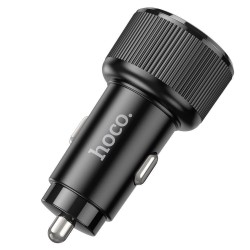 Hoco NZ14B Φορτιστής Αυτοκινήτου 50W 3A Γρήγορης Φόρτισης με Θύρες: 2xType-C - Μαύρο