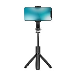 Blue Star Selfie Stick Wireless Remote Control Tripod L21 - Μαύρο στημένο τρίποδο με εφαρμοσμένη συσκευή