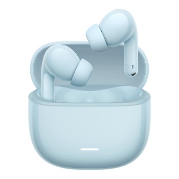 Xiaomi Redmi Buds 8 Lite Bluetooth Handsfree Ακουστικά με Θήκη Φόρτισης - Μπλε ακουστικά και ανοιχτή θήκη