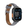 AmazingThing Λουράκι Δερμάτινο για Apple Watch 45/46/49mm - Γκρι