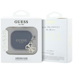 Guess Charm Θήκη Σιλικόνης για Apple AirPods 4 - Μαύρο κουτί συσκευασίας