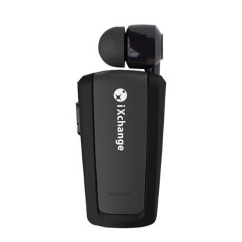 iXchange UA25 In-ear Bluetooth Handsfree Ακουστικό Πέτου - Μαύρο
