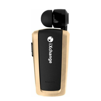 iXchange UA25 In-ear Bluetooth Handsfree Ακουστικό Πέτου - Χρυσό