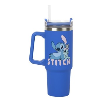 Paladone: Lilo & Stitch Παιδικό Ανοξείδωτο Ποτήρι με Καλαμάκι 900ml - Μπλε (PP14794LS)