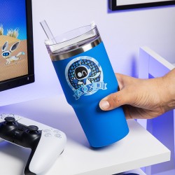 Paladone: Astro Bot Ανοξείδωτο Ποτήρι με Καλαμάκι 600ml - Μπλε (PP15504AB)