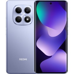 Xiaomi Redmi Note 15 4G Dual Sim - Purple μπροστά και πίσω όψη με ενεργή οθόνη
