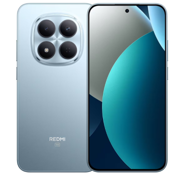 Xiaomi Redmi Note 15 Pro 5G NFC Dual Sim - Glacier Blue μπροστά και πίσω όψη με ενεργή οθόνη