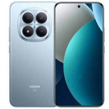 Xiaomi Redmi Note 15 Pro Plus 5G - Glacier Blue μπροστά και πίσω όψη με ενεργή οθόνη