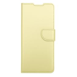 Θήκη flip με υποδοχή καρτών και δυνατότητα STAND για Xiaomi Redmi Note 15 - Χρυσό μπροστινή όψη