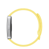 Huawei Band 9 Αδιάβροχο με Παλμογράφο - Lemon Yellow με ασημί καντράν και κίτρινο λουράκι πλαϊνή όψη