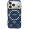 Guess Iml Peony Dot Magsafe Back Cover Θήκη για iPhone 17 Pro - Blue εφαρμοσμένη σε συσκευή πίσω όψη