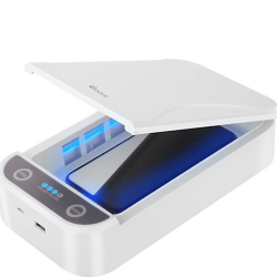 UUnique London Ultraviolet Multifunctional Portable Sterilizer Z1 σε λειτουργία για αποστείρωση κινητής συσκευής