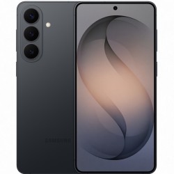 Samsung Galaxy S26+ 5G Dual SIM 12GB/256GB - Black μπροστά και πίσω όψεις με ενεργή οθόνη 6,7" και τριπλή πίσω κάμερα 50MP