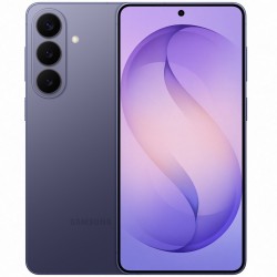 Samsung Galaxy S26+ 5G Dual SIM 12GB/256GB - Cobalt Violet μπροστά και πίσω όψη με ενεργή οθόνη 6,7" και τριπλή πίσω κάμερα 50MP
