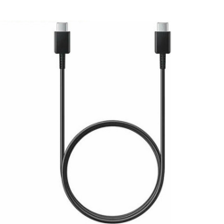 Samsung USB 2.0 Καλώδιο USB-C male - USB-C 1m (EP-DA705BBEGWW) Bulk - Μαύρο διπλωμένο καλώδιο