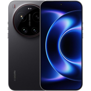 Xiaomi 17 Ultra 5G Dual Sim - Black μπροστά και πίσω όψη με ενεργή οθόνη 6,9" και τριπλή πίσω κάμερα 200MP