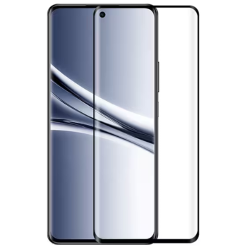 3D Tempered Glass Full Cover & Full Glue για Xiaomi Redmi Note 15 - Μαύρο τοποθετημένο μπροστά από συσκευή