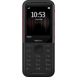 Nokia 5310 (2020) Dual SIM Κινητό με Κουμπιά με Ελληνικό Μενού - Black/Red μπροστά όψη με ενεργή οθόνη